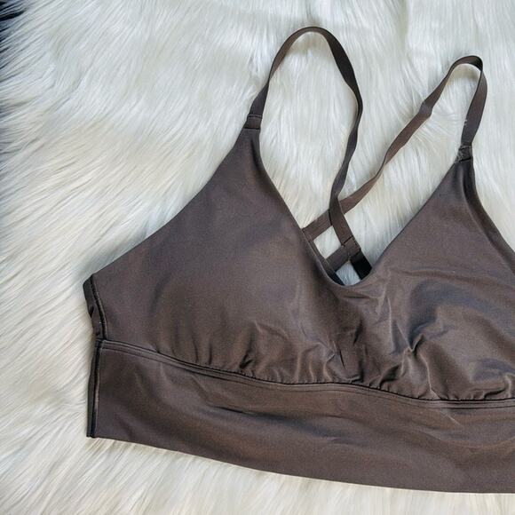 Offline by Aerie Light Brown Real Me Strappy Sports Bra - Picture 2 of 6